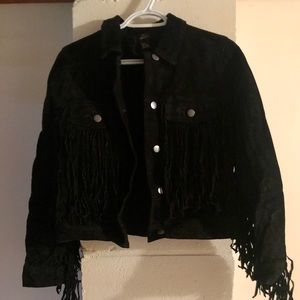 Suede/Leather Fringe Jacket- NWOT